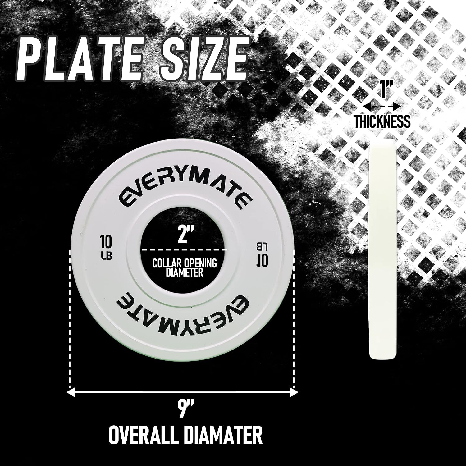 Detalle 2 de EVERYMATE Change Weight Plates 1.25LB / 2.5LB / 5LB Set — Fractional Olympic Bumper Plates