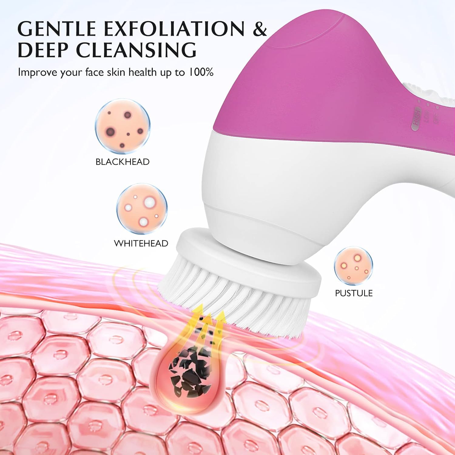 Detalle de COSLUS FBS-D Facial Cleansing Brush 7-in-1