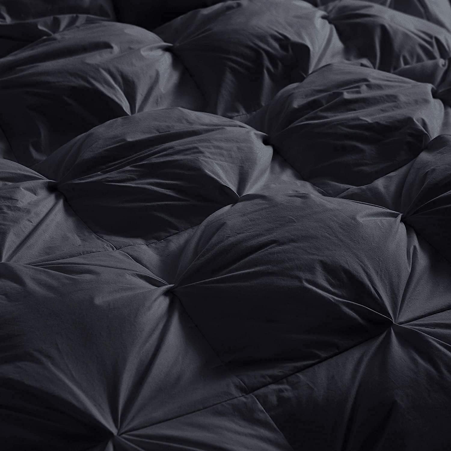 Thumbnail 2 de Luxurious Goose Down Feather Fiber Comforter Duvet Insert with Black Pinch Pleat, Oversize Palatial King 120 x 98