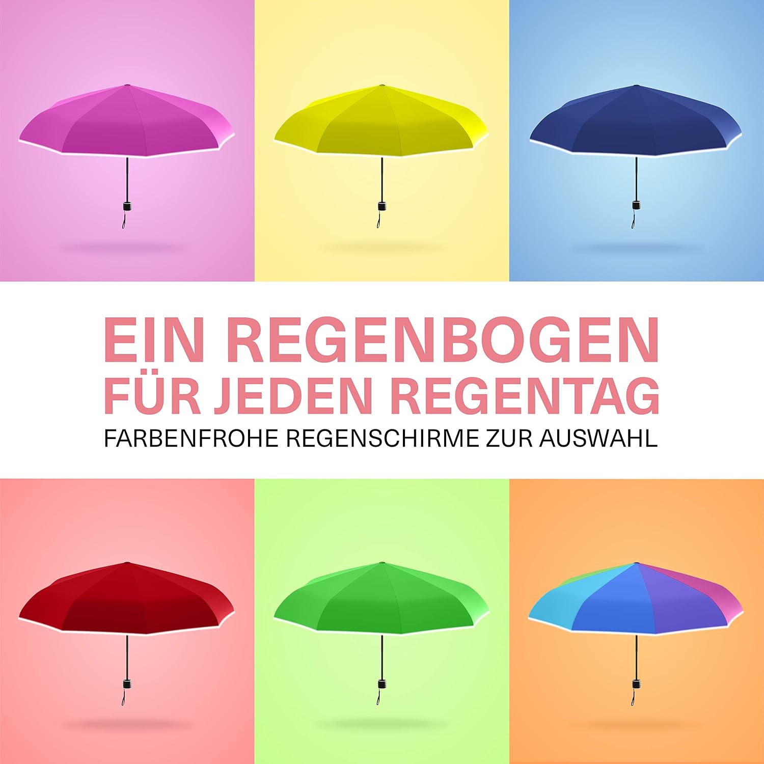 Thumbnail 4 de STYNGARD Regenschirm mit Automatik für Kinder Rotterdam (Rot) – mit Sicherheitsreflektoren