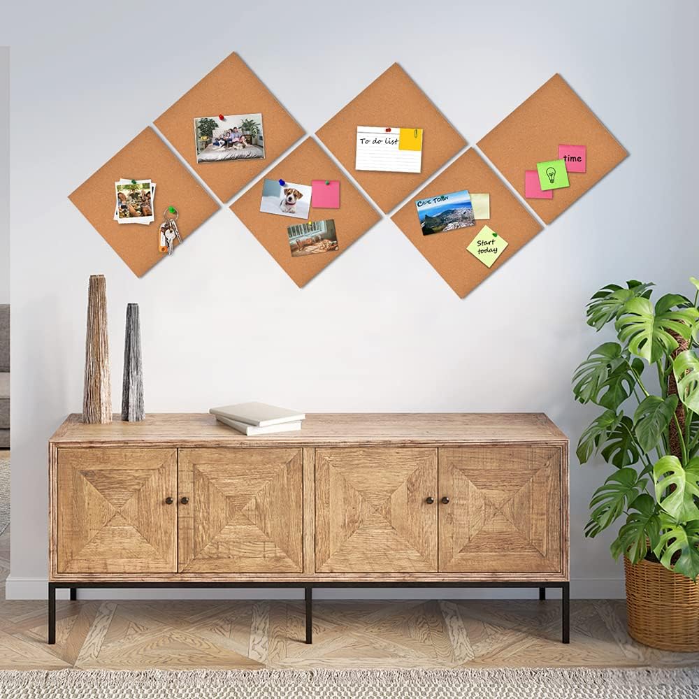 Thumbnail 6 de Okydoky selbstklebende Kork-Borad / Korktafeln (5 mm, 20 x 20 cm) – 2 Stück für Wand, Büro, Zuhause & Schule