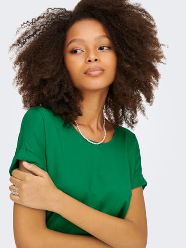 Detalle de ONLY Tops für Damen Basic Kurzarm Rundhals – Vielseitiges Basicshirt von ONLY