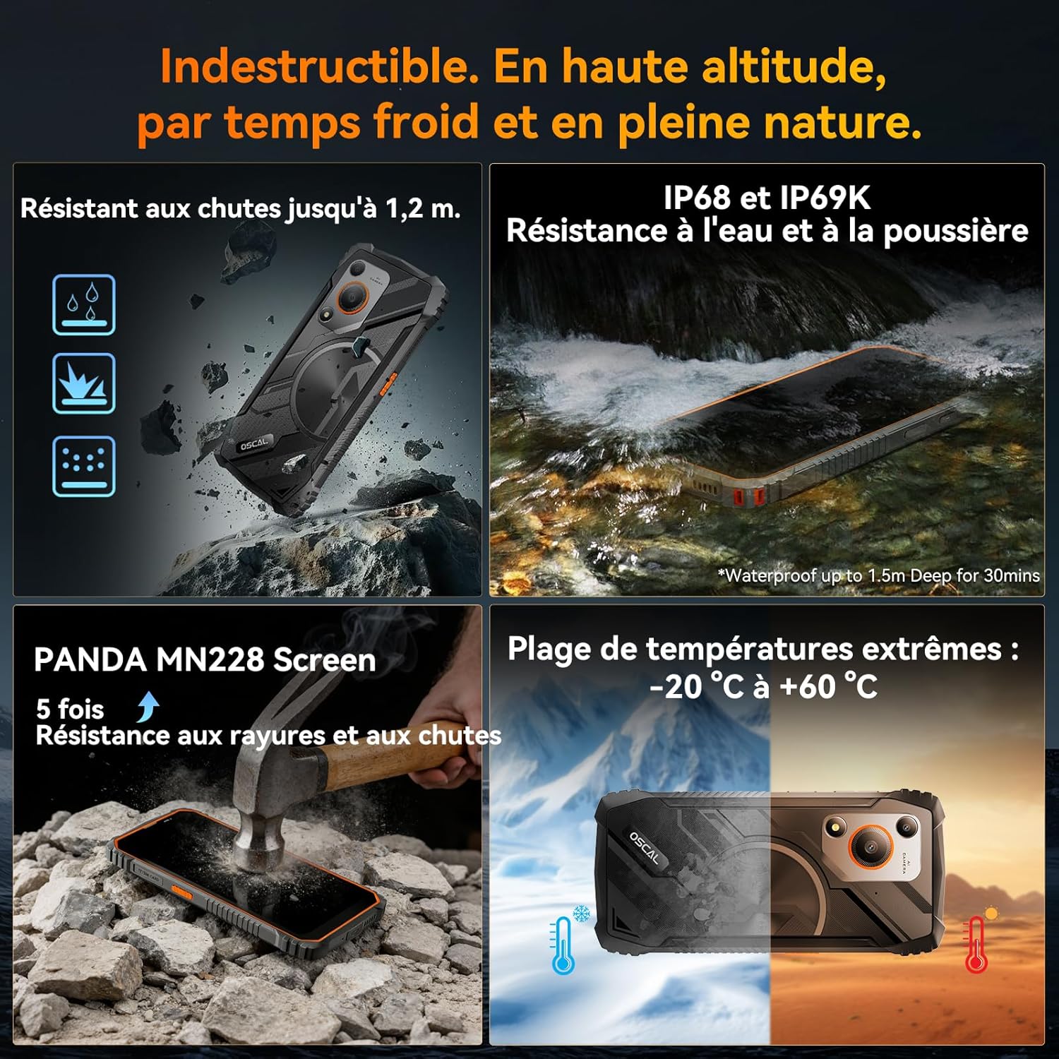 Thumbnail 2 de OSCAL Marine 1 téléphone incassable 6,56"