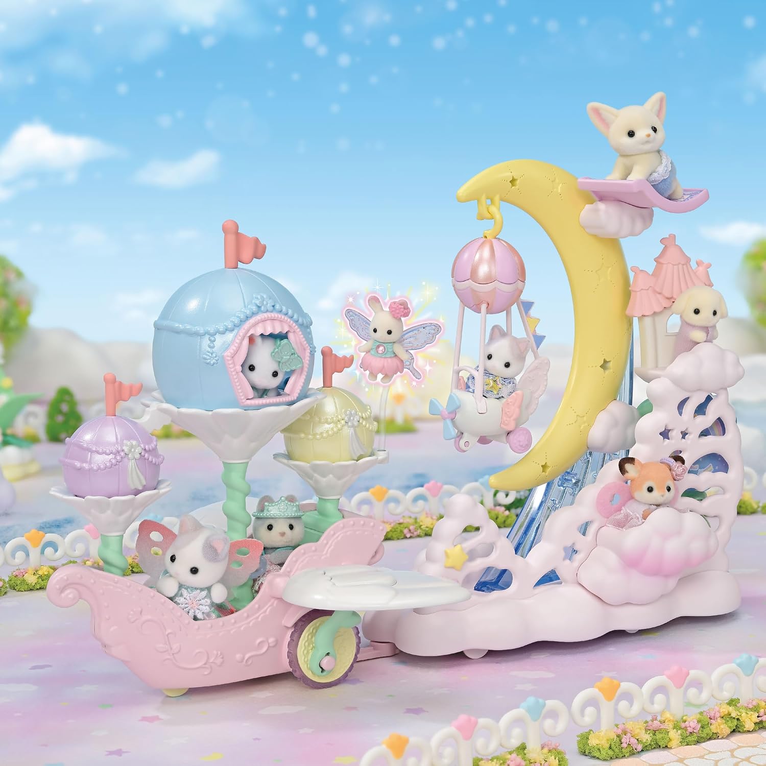 Detalle de EPOCH Sylvanian Families 5827 bloemenboot met bewegende vleugels