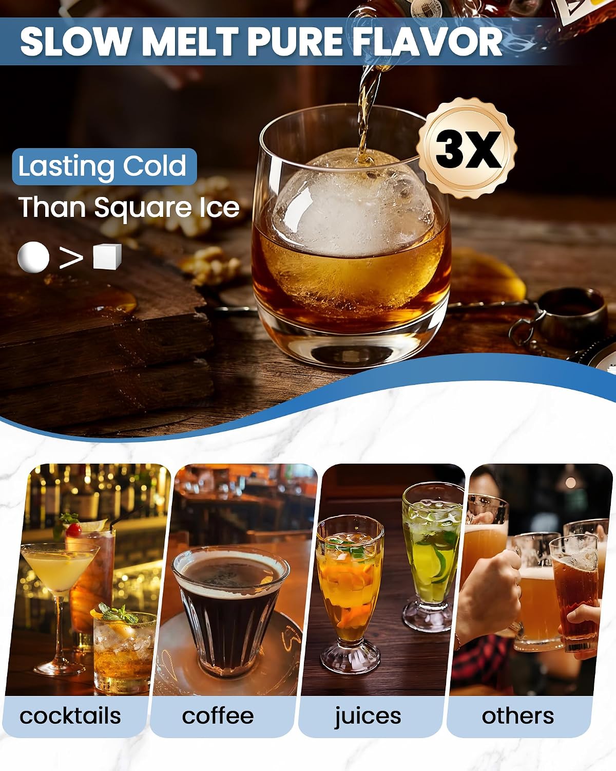 Thumbnail 5 de Cigorea Round Ice Cube Tray 1.93-Inch