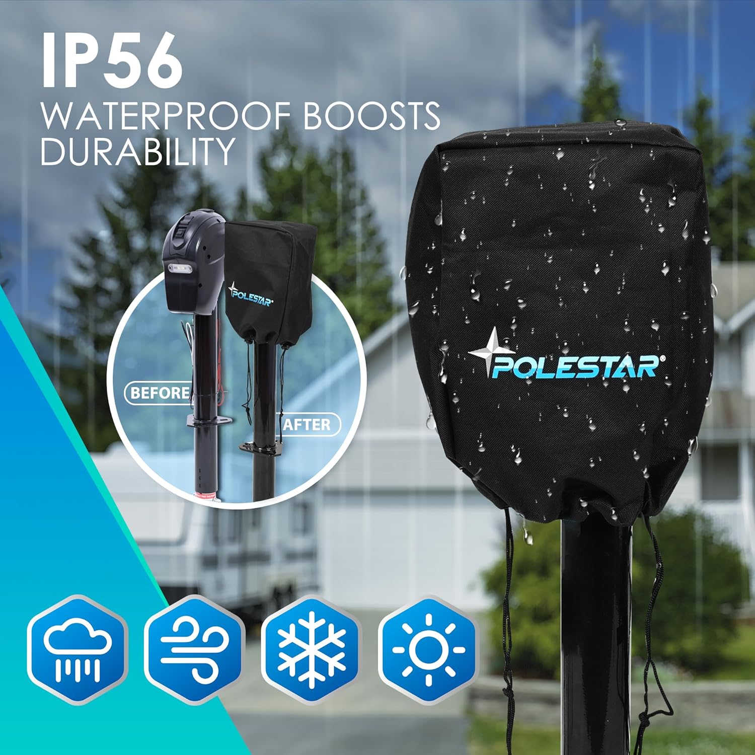 Detalle de POLESTAR Electric Trailer Jack 3500 lbs đźšš