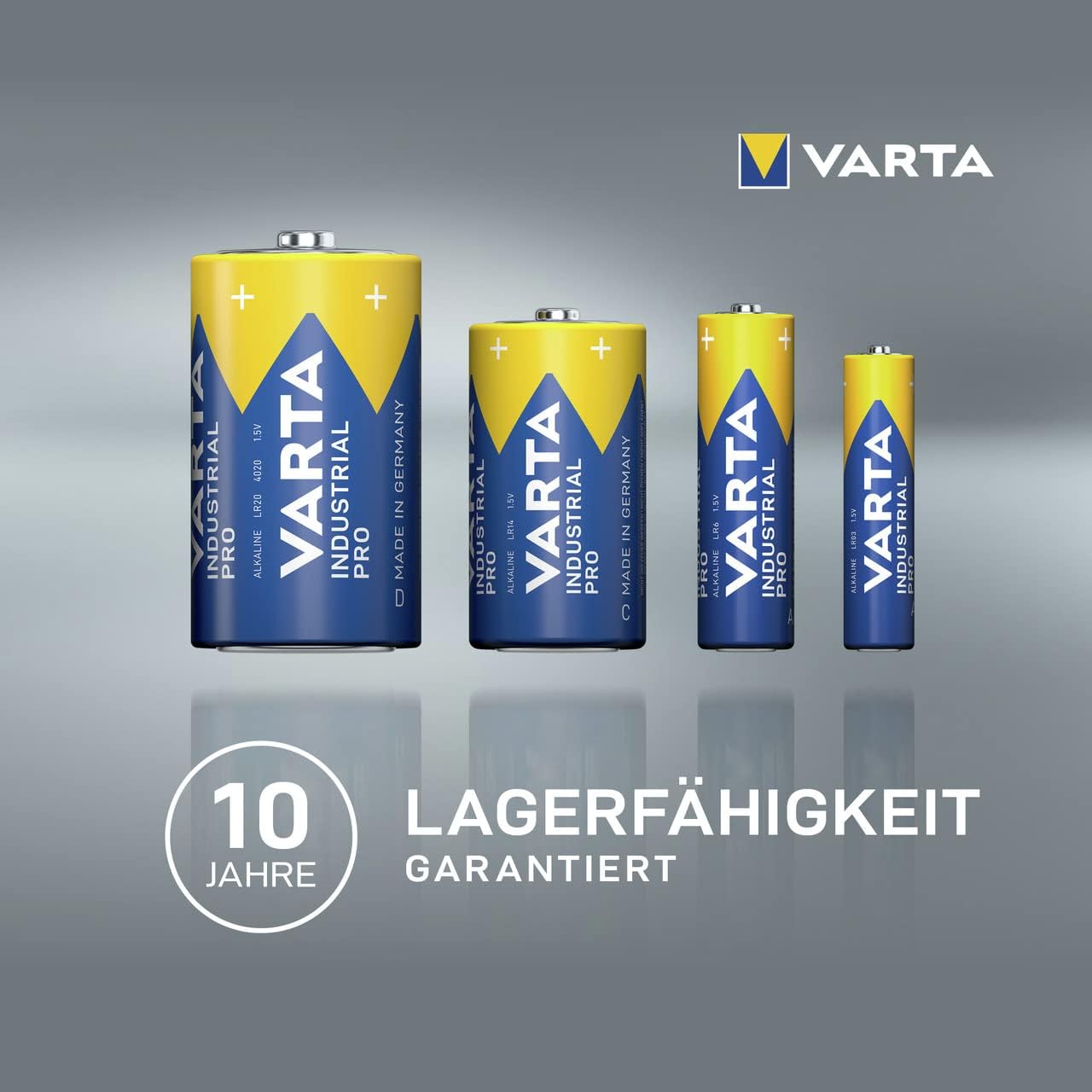Detalle de VARTA AAA Industrial Pro – 40 Stück Alkaline Batterien, 1,5V, Vorratspack, Made in Germany