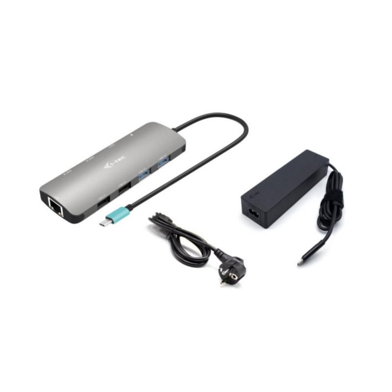 Detalle de i-tec Metal Nano docking station USB-C con doble HDMI 4K y Power Delivery 100 W