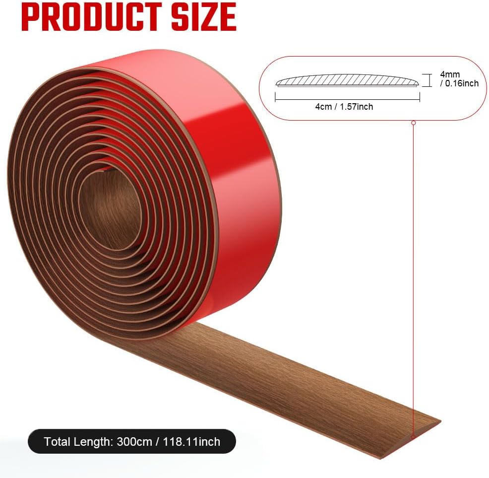Detalle 2 de Flintronic 3M PVC Laminate Flooring Threshold Strip (Self Adhesive, Cut to Size)