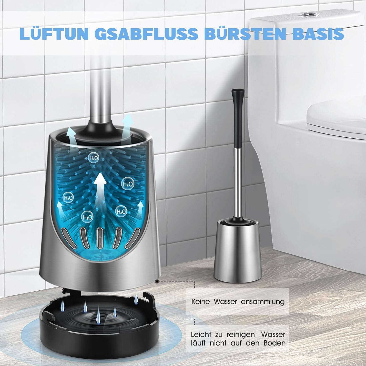 Detalle 1 de HAMITOR Klobürste 42 cm Silikon für WC