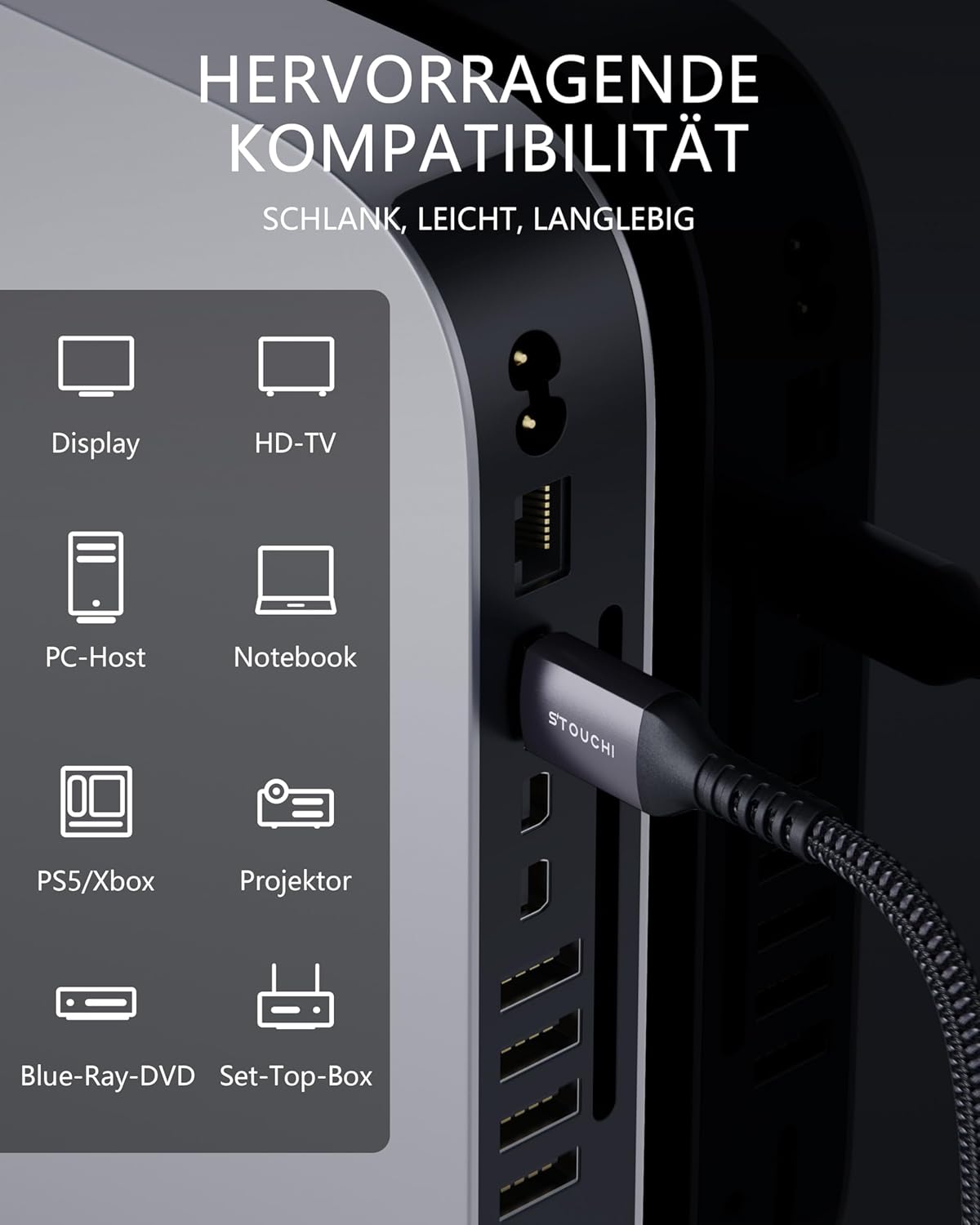 Thumbnail 5 de Stouchi HDMI 2.1 Kabel 2 m
