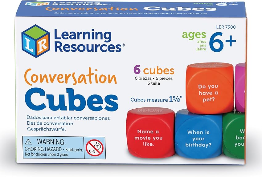 Detalle 2 de Learning Resources Dados para Conversaciones 6 dados 🎲