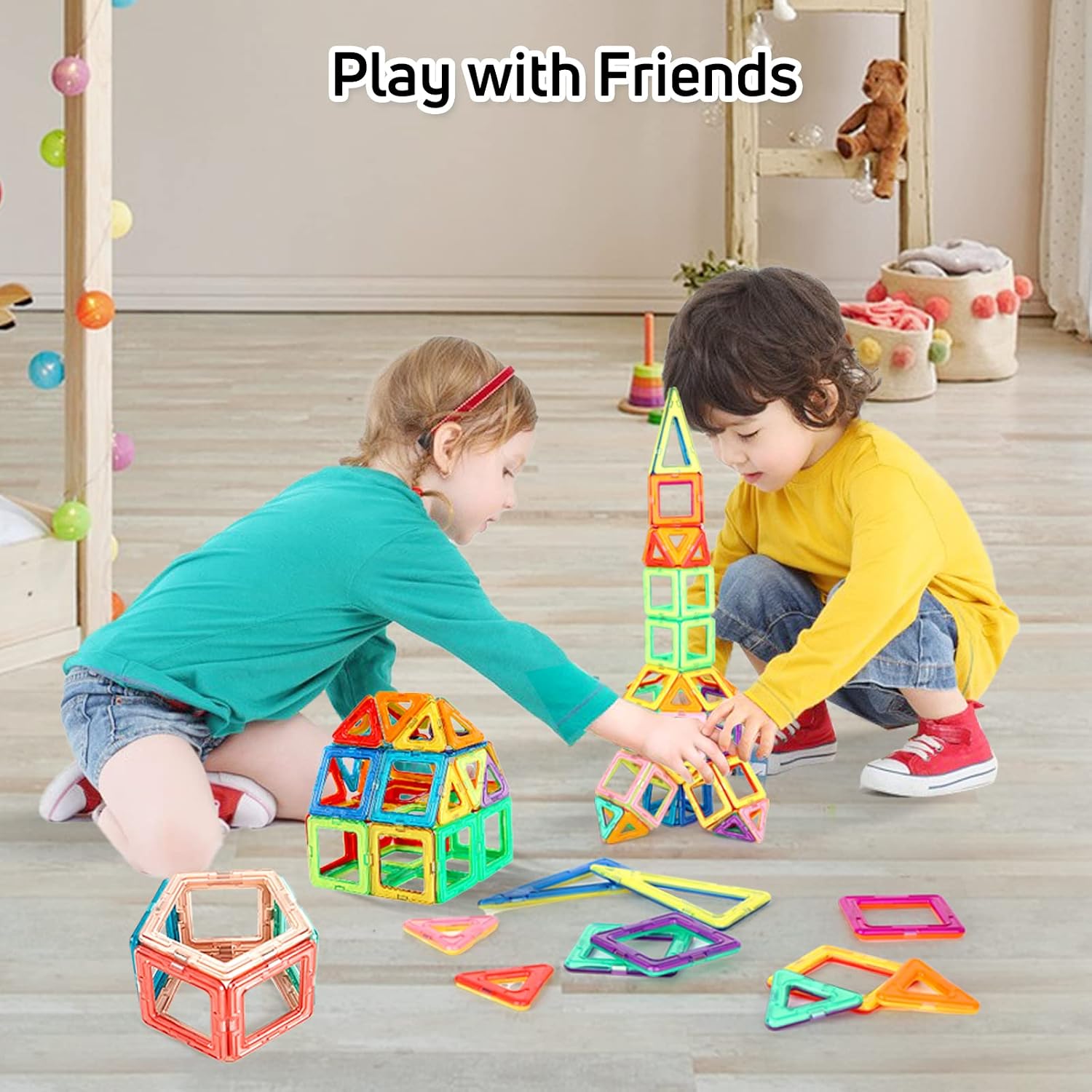Detalle 2 de mysoler Magnetische Bausteine 48 Teile mini Spielzeug