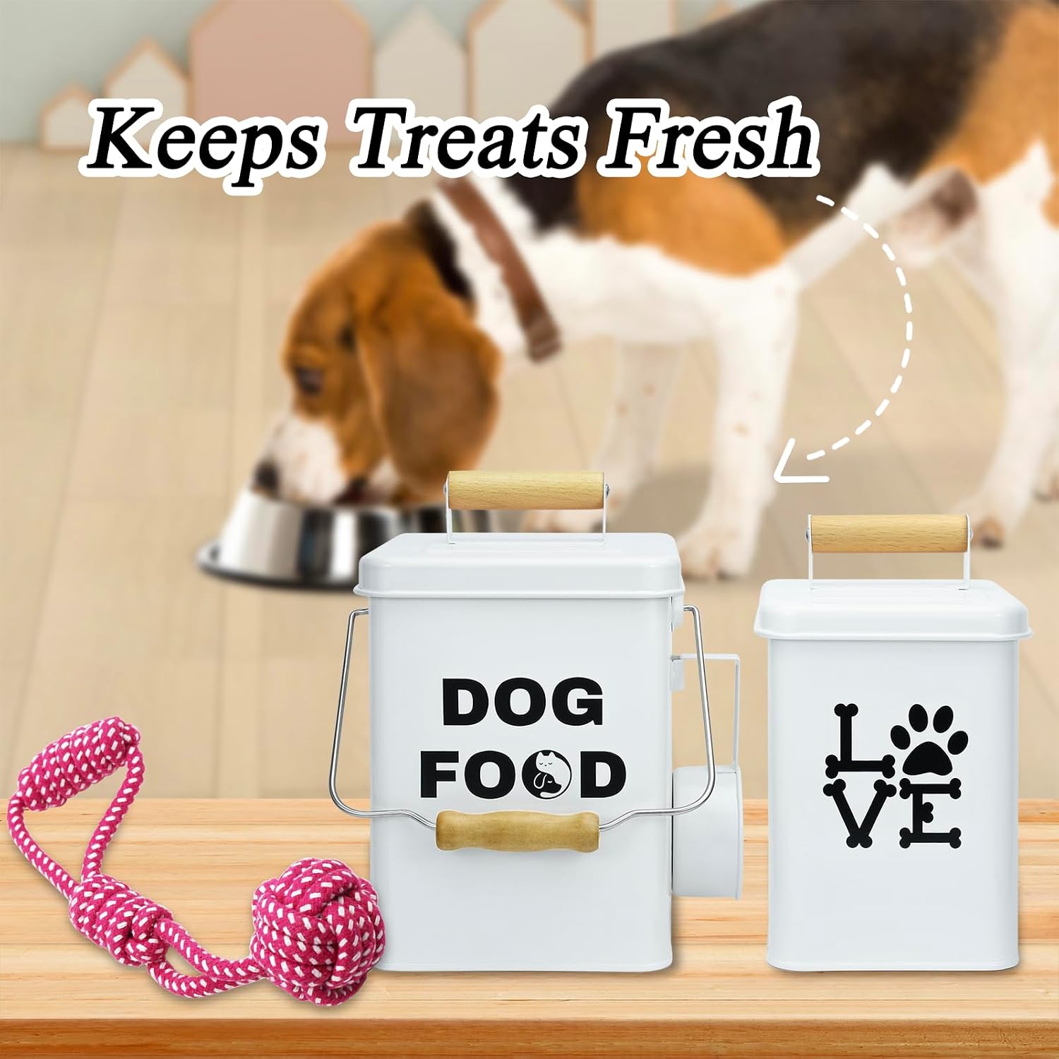 Detalle de NIXBYO Dog Food Storage Containers, 25-Cup Capacity