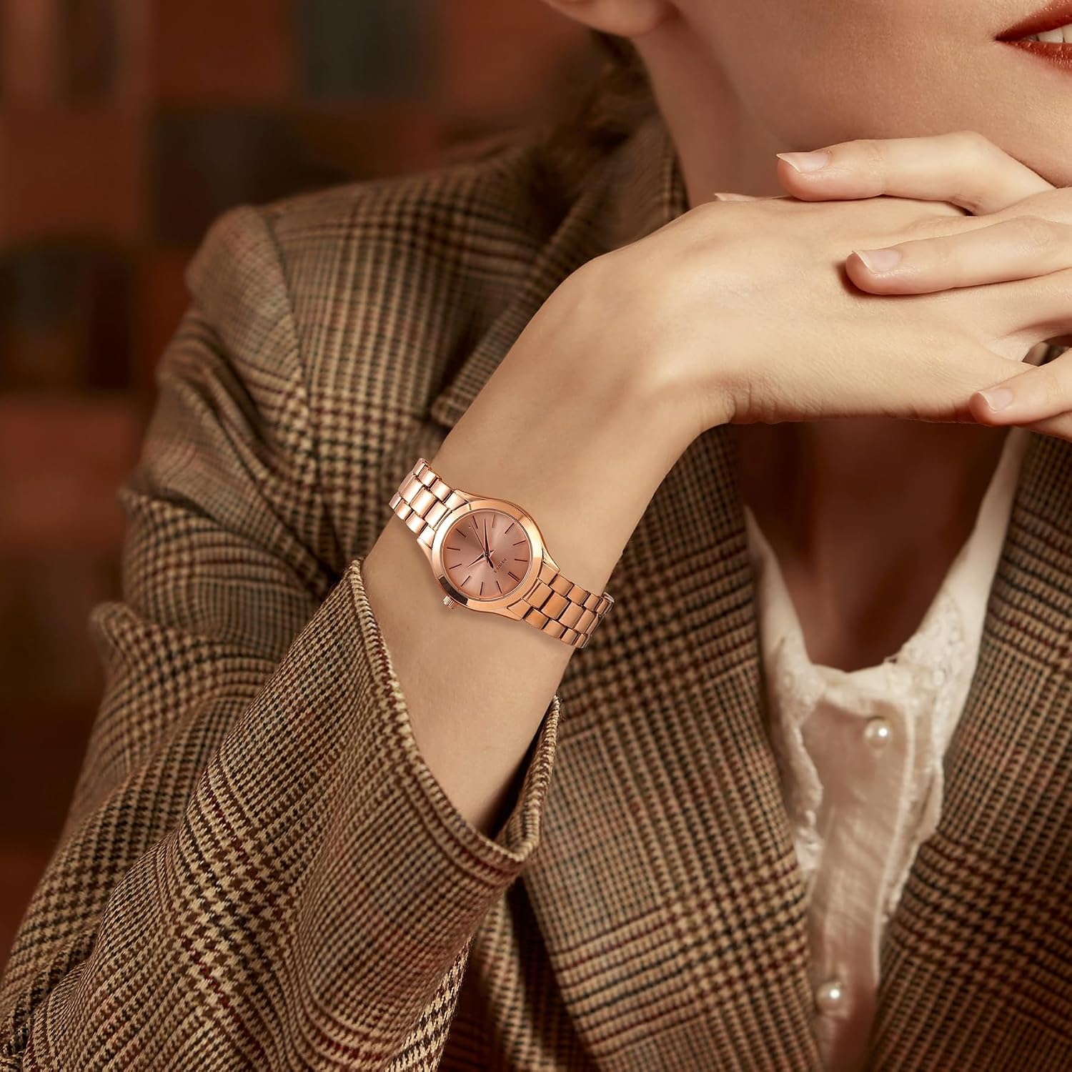 Thumbnail 6 de BUREI Reloj minimalista 33 mm para mujer