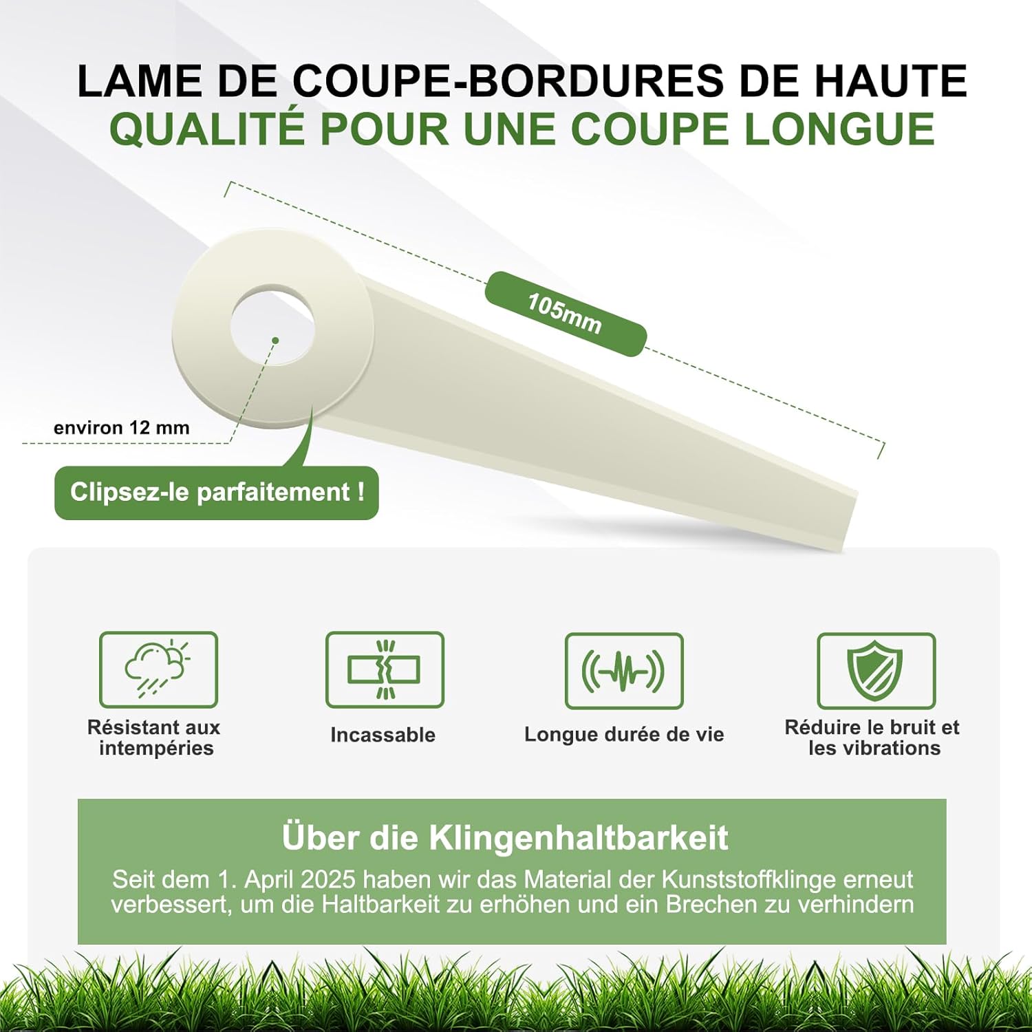 Detalle de FourShow 25 lames de rechange en nylon pour débroussailleuse/ coupe-bordures STIHL Polycut 5-3,6-3,7-3,10-3,20-3,40-3,41-3