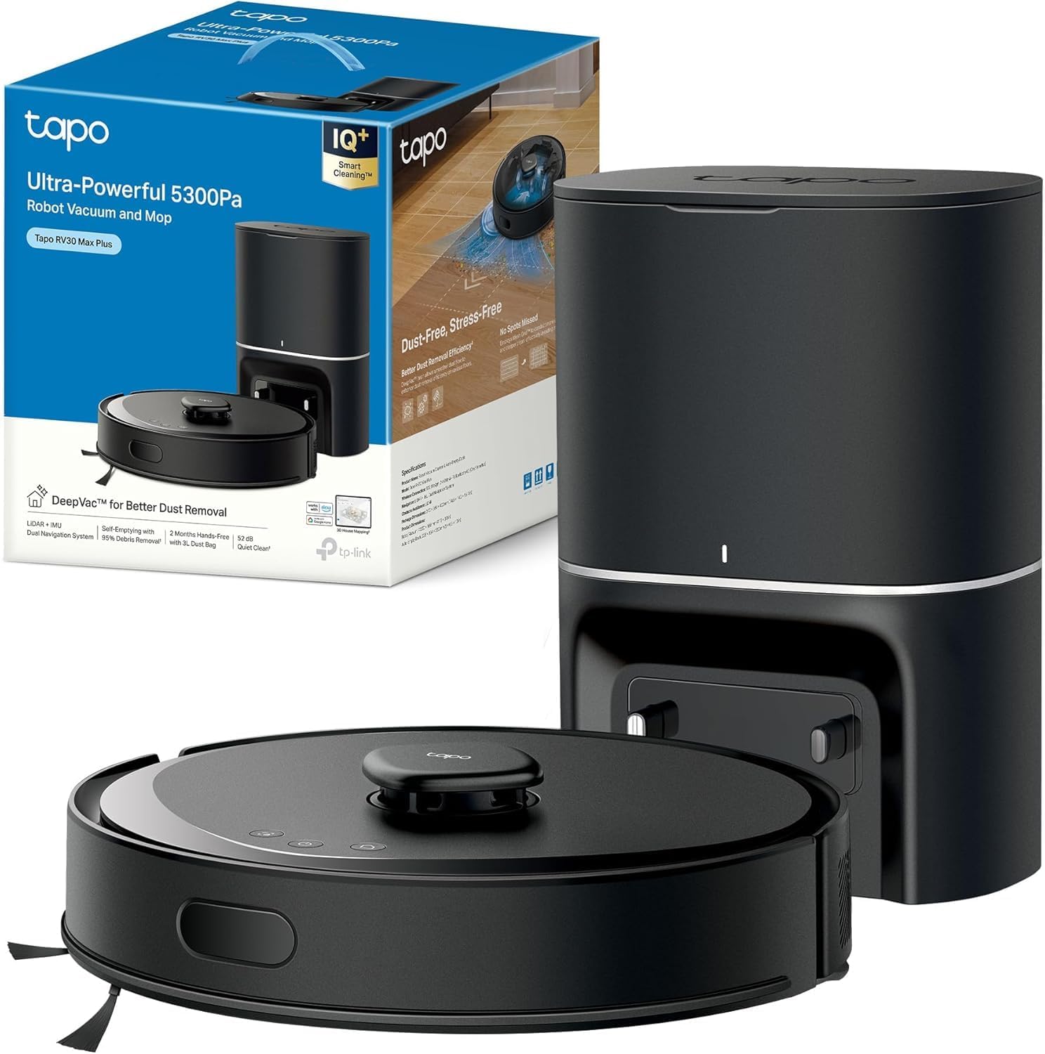 Detalle de Tapo RV30Max Plus aspirateur robot 5300Pa 🧹