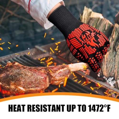 Thumbnail 2 de FITFIV BBQ Gloves: 1472°F Heat Resistant Oven Mitts with Silicone Grip