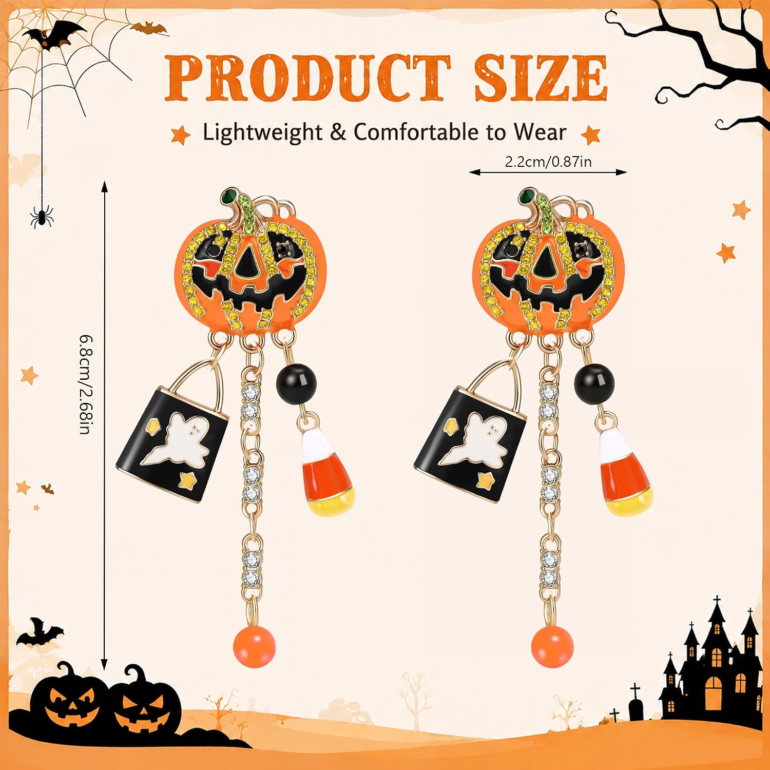 Detalle de Halloween Dangle Earrings, Alloy