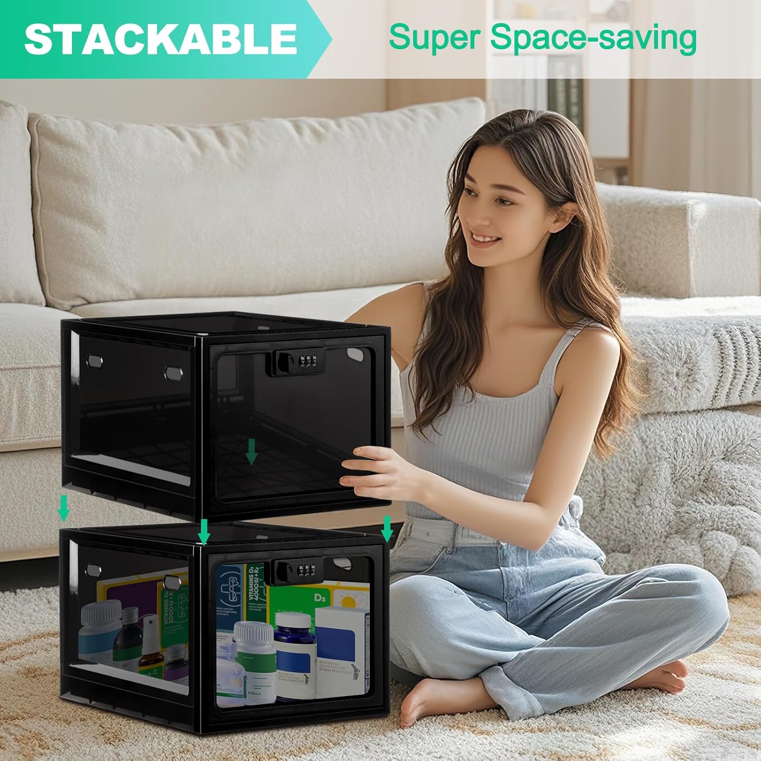 Detalle 2 de Lockable Medicine Box with Code 12.6L