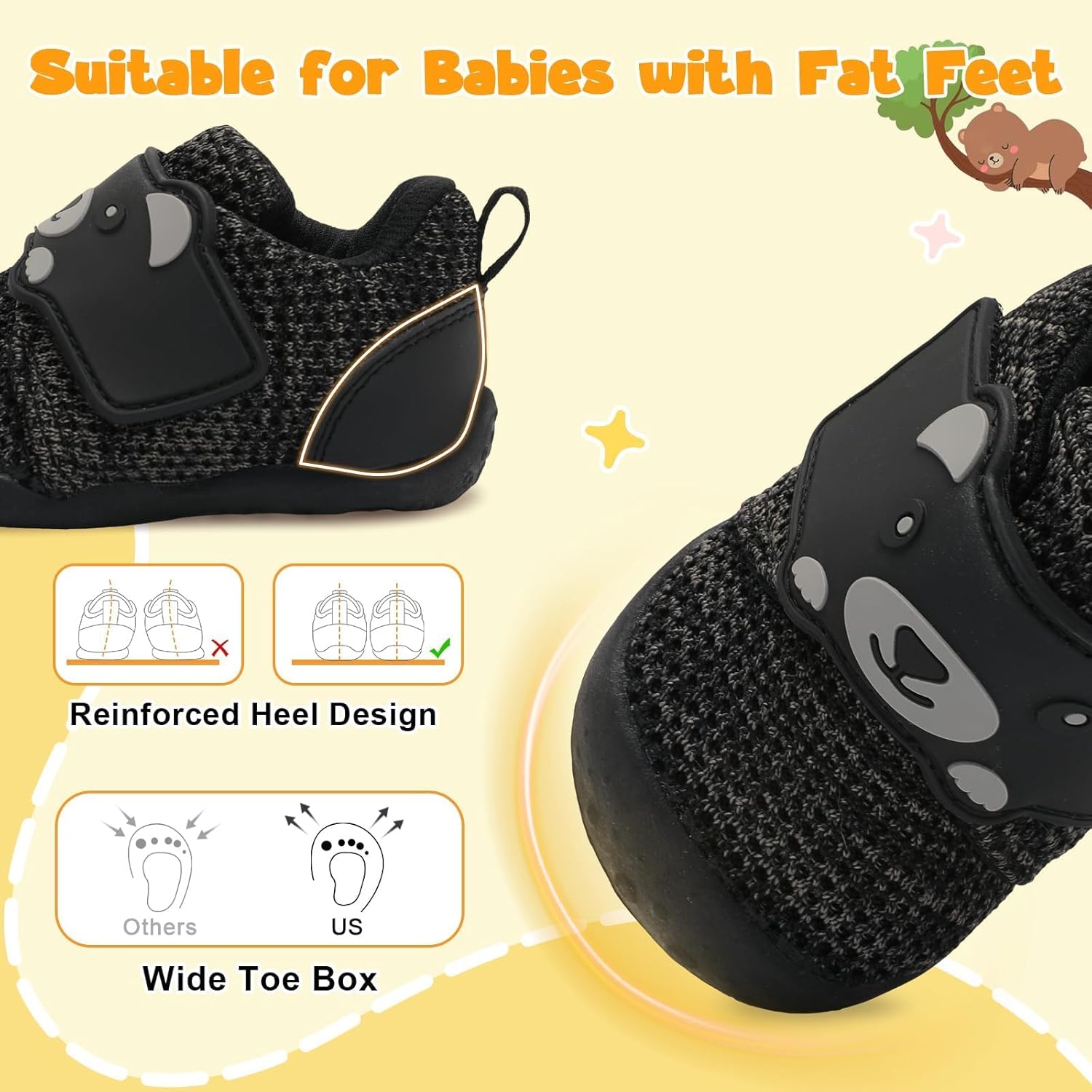 Thumbnail 2 de JOINFREE Baby Walking Wide Shoes: Lightweight, Breathable First Walkers with Wide Toe Box