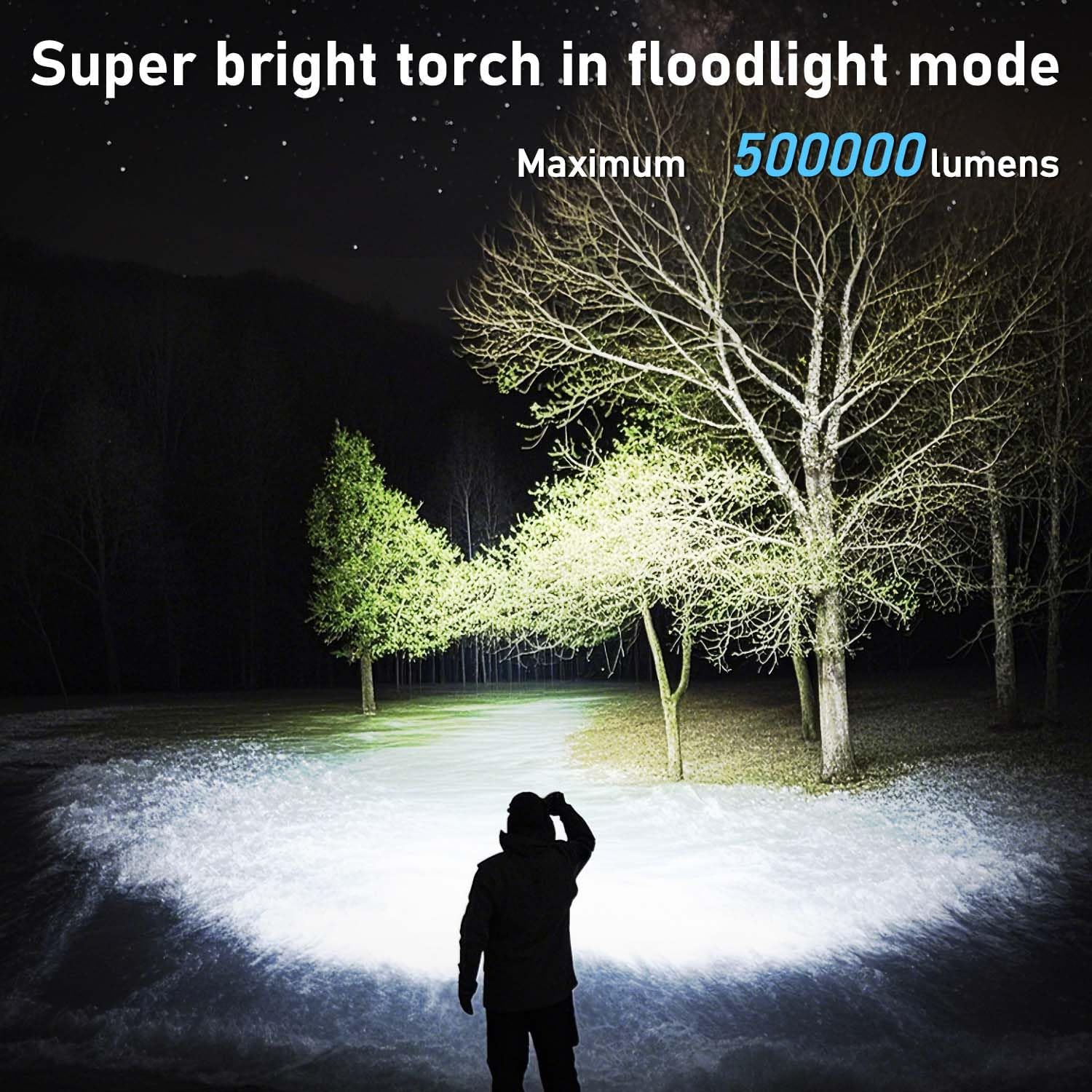 Thumbnail 1 de Jayxinli LED Torch 2-Pack 500000 Lumen
