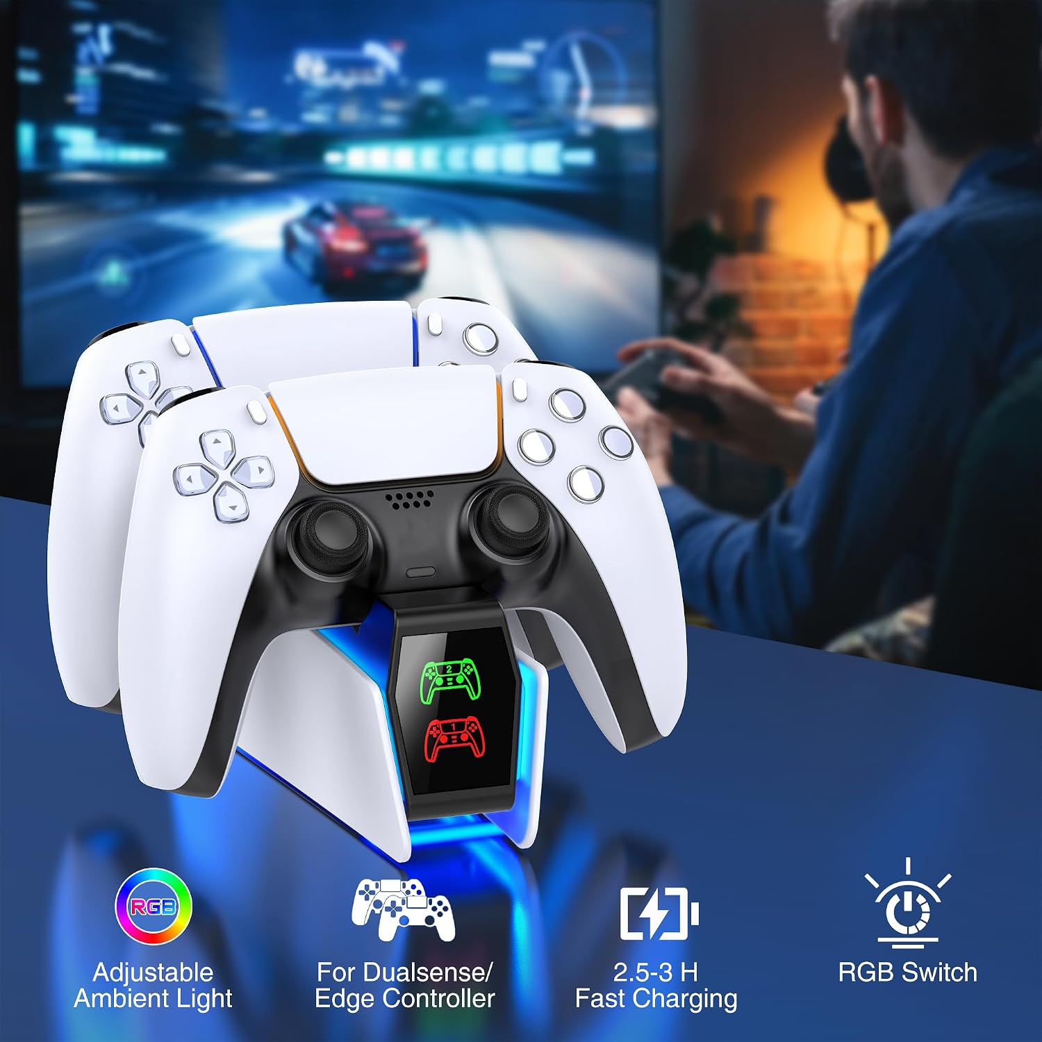 Detalle de PS5 controller charger station for DualSense