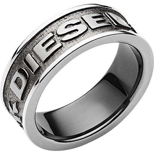 Diesel anillos de acero inoxidable para hombre en color gunmetal (medidas disponibles 8, 9, 10 y 11.5)