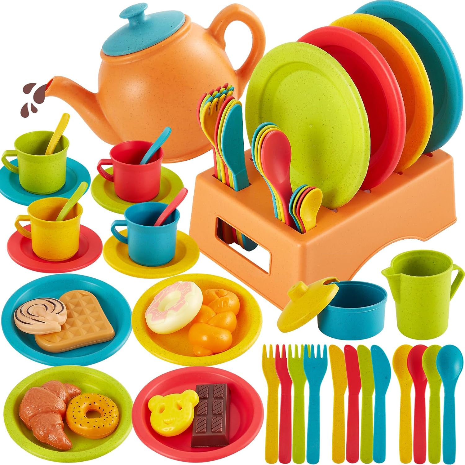 Thumbnail 6 de AOLEVA Kids tea set for role play 3+