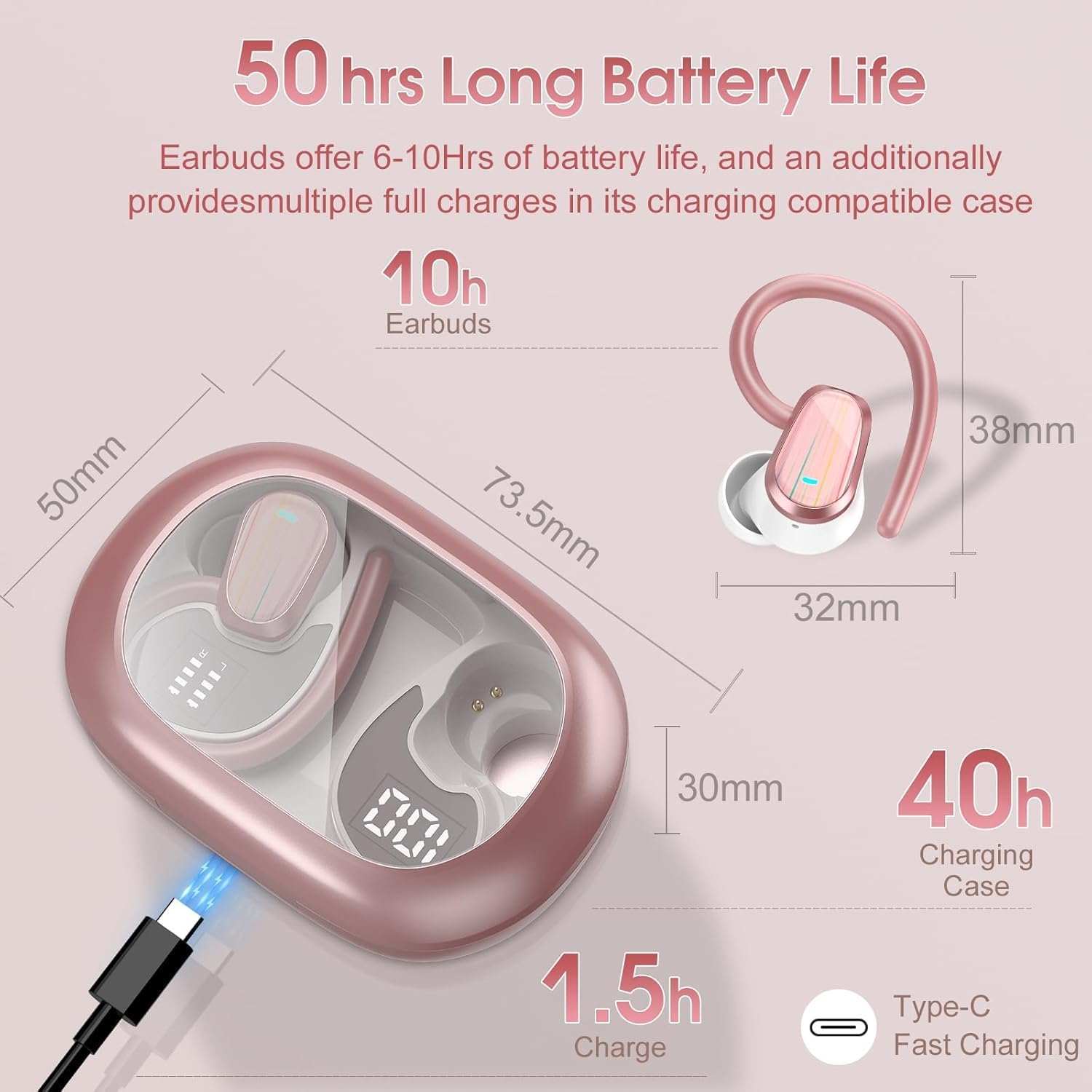 Thumbnail 5 de Wireless Sport Earbuds, Rose