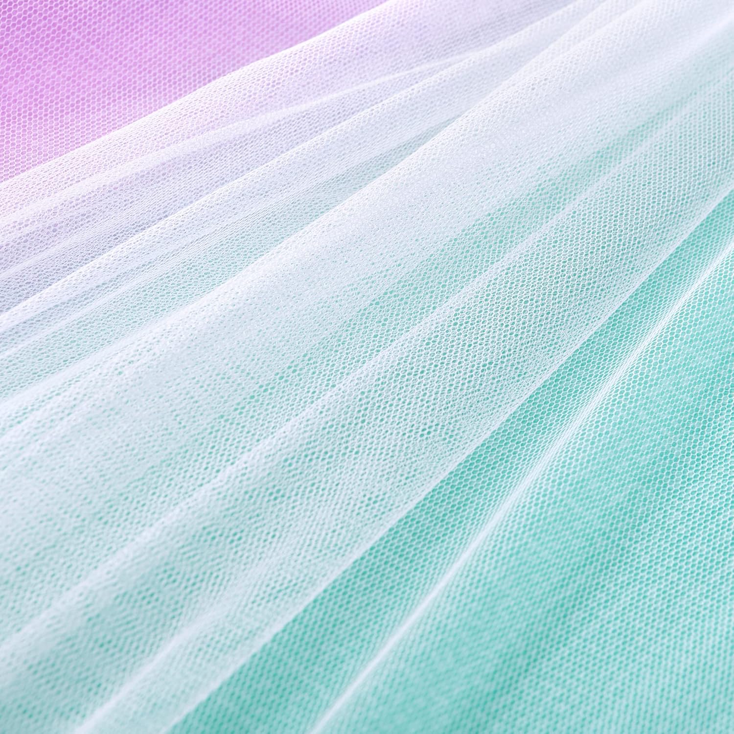 Thumbnail 6 de XiDi Rainbow Unicorn Curtains for Girls Bedroom — 2 Panels, 34" Wide x 63" Long, 80% Blackout, Grommet Drapes with Star Tulle (Pink/Purple/Green)