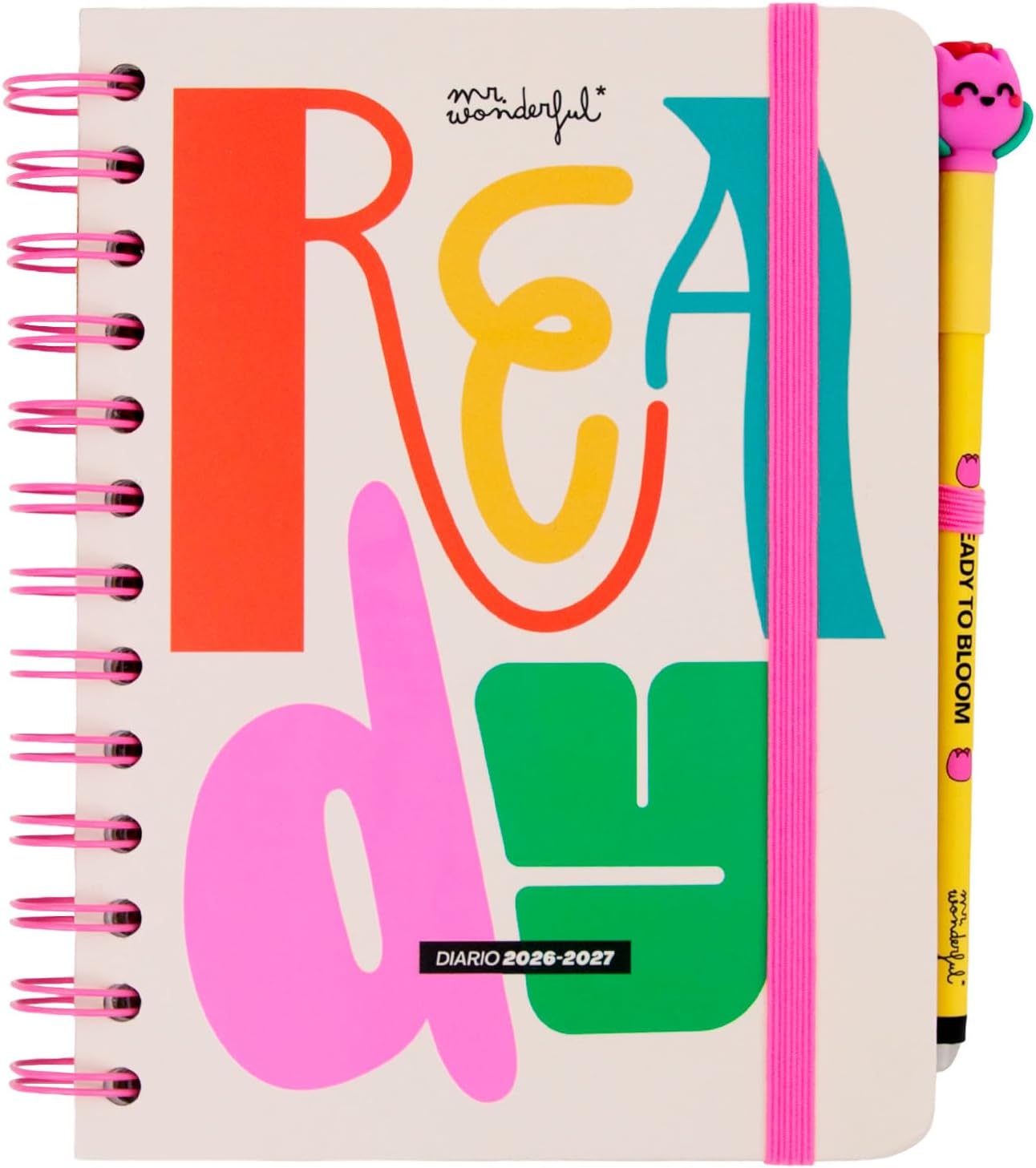 Detalle de Set diario scolastico Mr. Wonderful piccolo 2026-27: settimanale + 3 penne cancellabili Bo-Bo