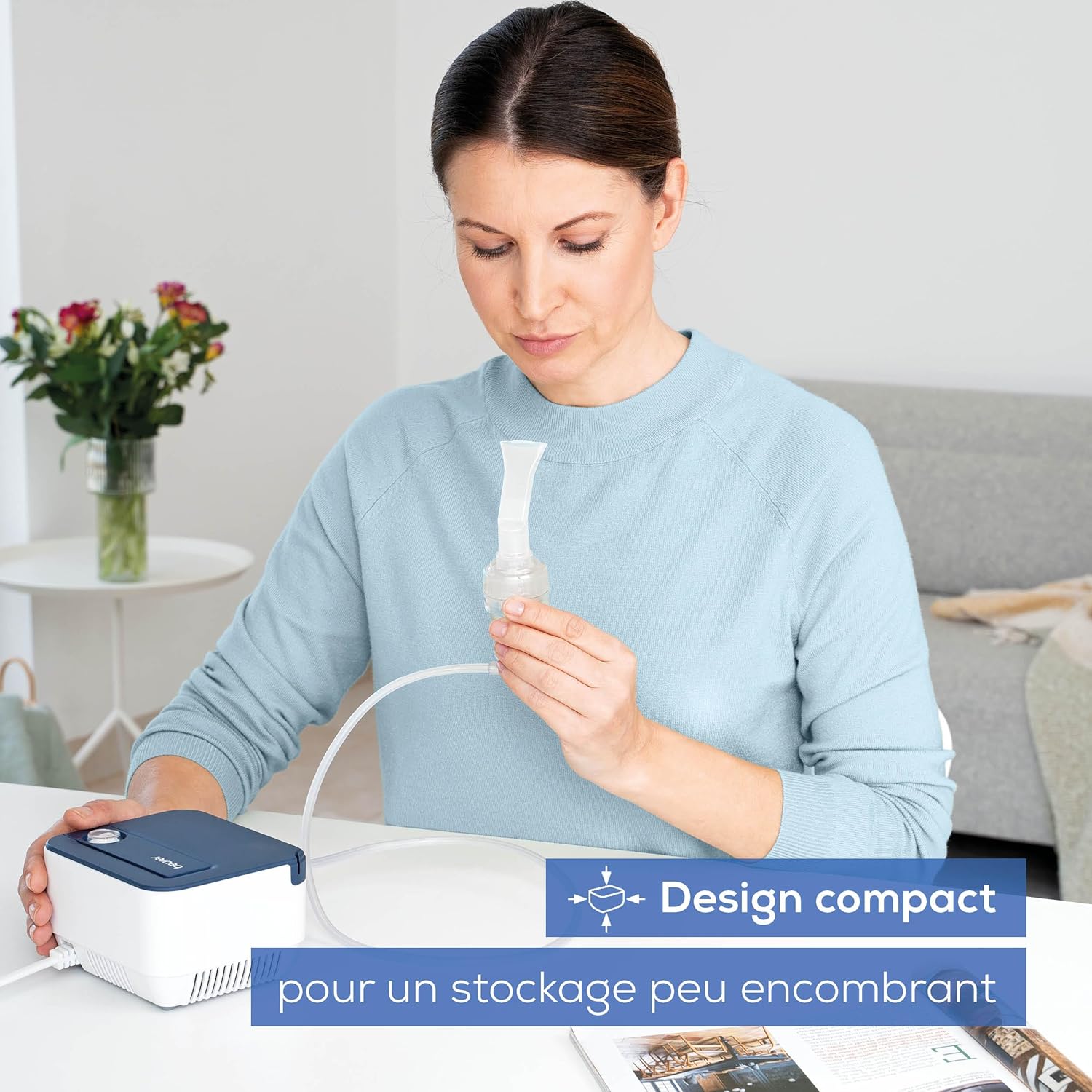 Detalle 2 de Beurer IH 16 inhalateur nébuliseur compact pour adultes et enfants 🩺