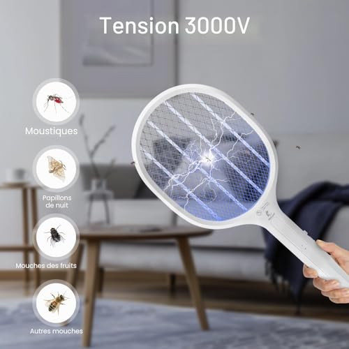 Thumbnail 2 de Walizard 2-in-1 Raquette Électrique Insectes – Tapette à Mouches USB 3000 V