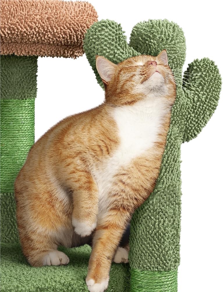Thumbnail 2 de Yaheetech Cactus Cat Tree – Cute Indoor Cat Tower with Multi-Level Scratching Posts