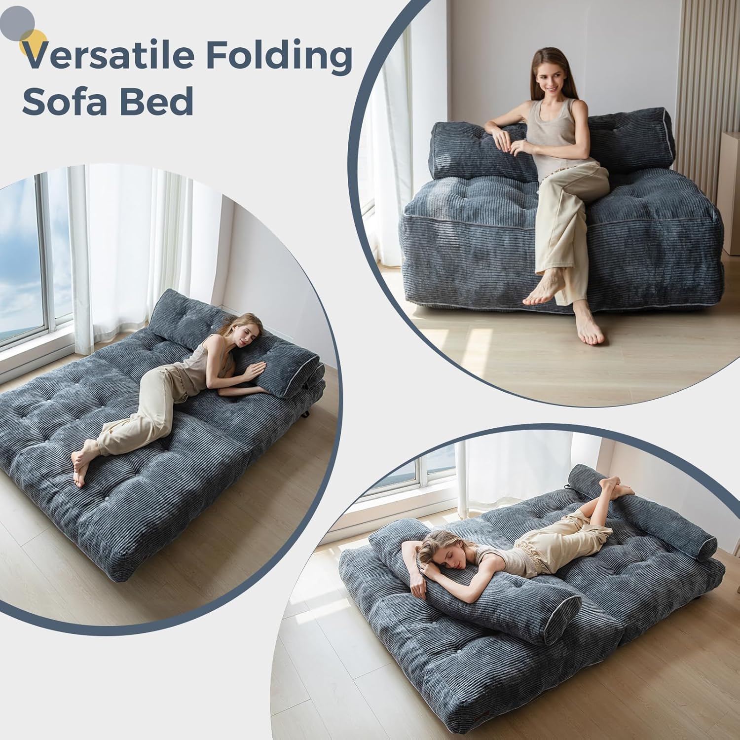 Thumbnail 2 de MAXYOYO Folding Sofa Bed: Convertible Sleeper Chair Double 🛋