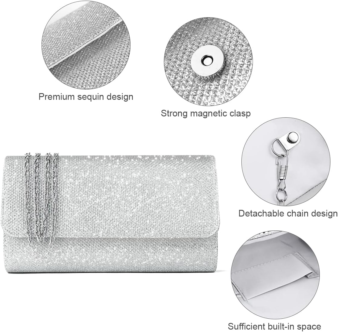 Thumbnail 6 de OSDUE Clutch Bag Glitter Envelope