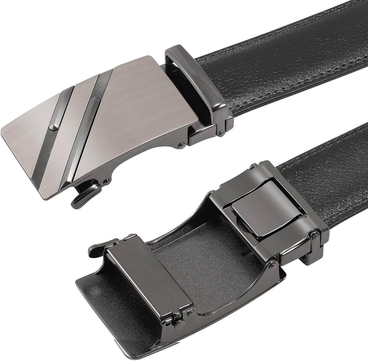 Thumbnail 2 de WERFORU Herrengürtel – verstellbarer Leder-Ratschengürtel mit automatischer Schnalle, 3,5 cm breit