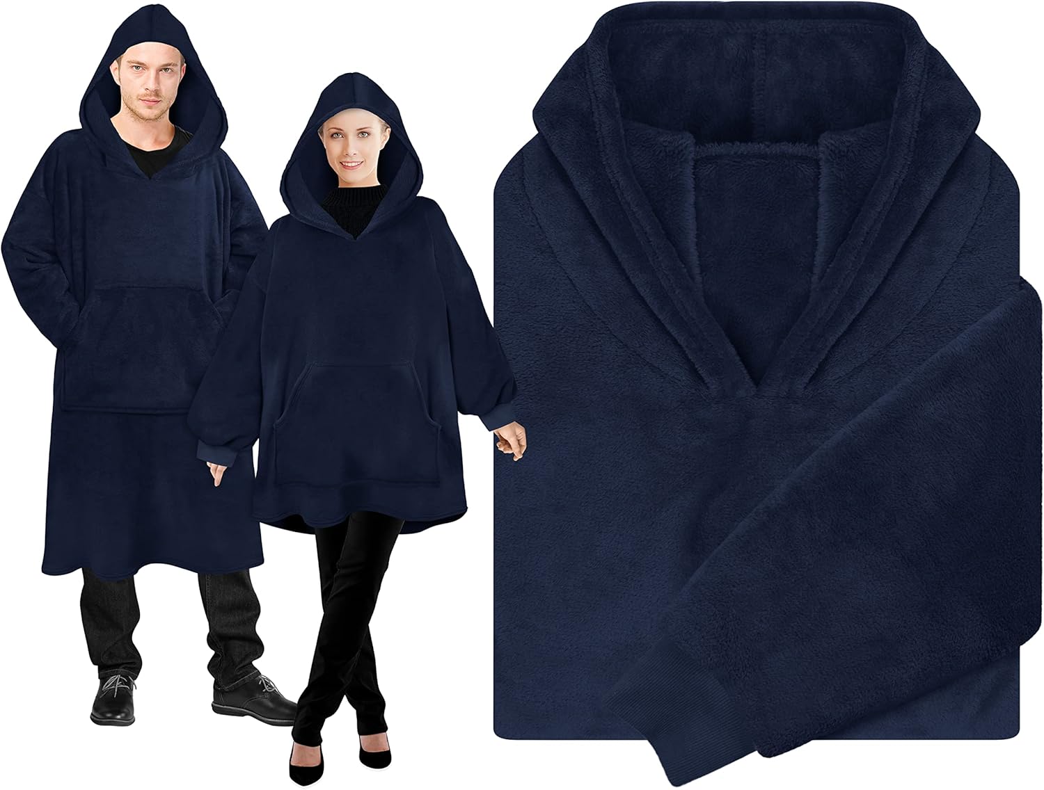 Detalle de Emily’s Check Hoodie Oversize en Polaire Douillette avec Capuche et Poche Ventral 1584.2299