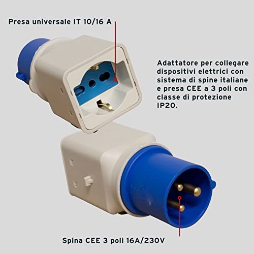 Thumbnail 6 de Brennenstuhl Adattatore Presa Industriale 1081560: combinazione IT Universale 230V/16A + Spina CEE 3 poli