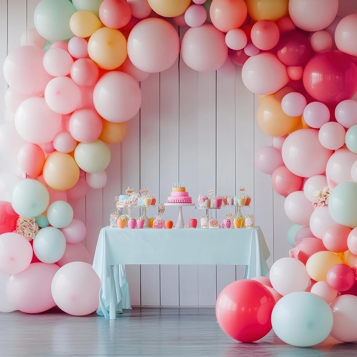 Thumbnail 5 de Rubfac Globos rosa pastel 129 pcs