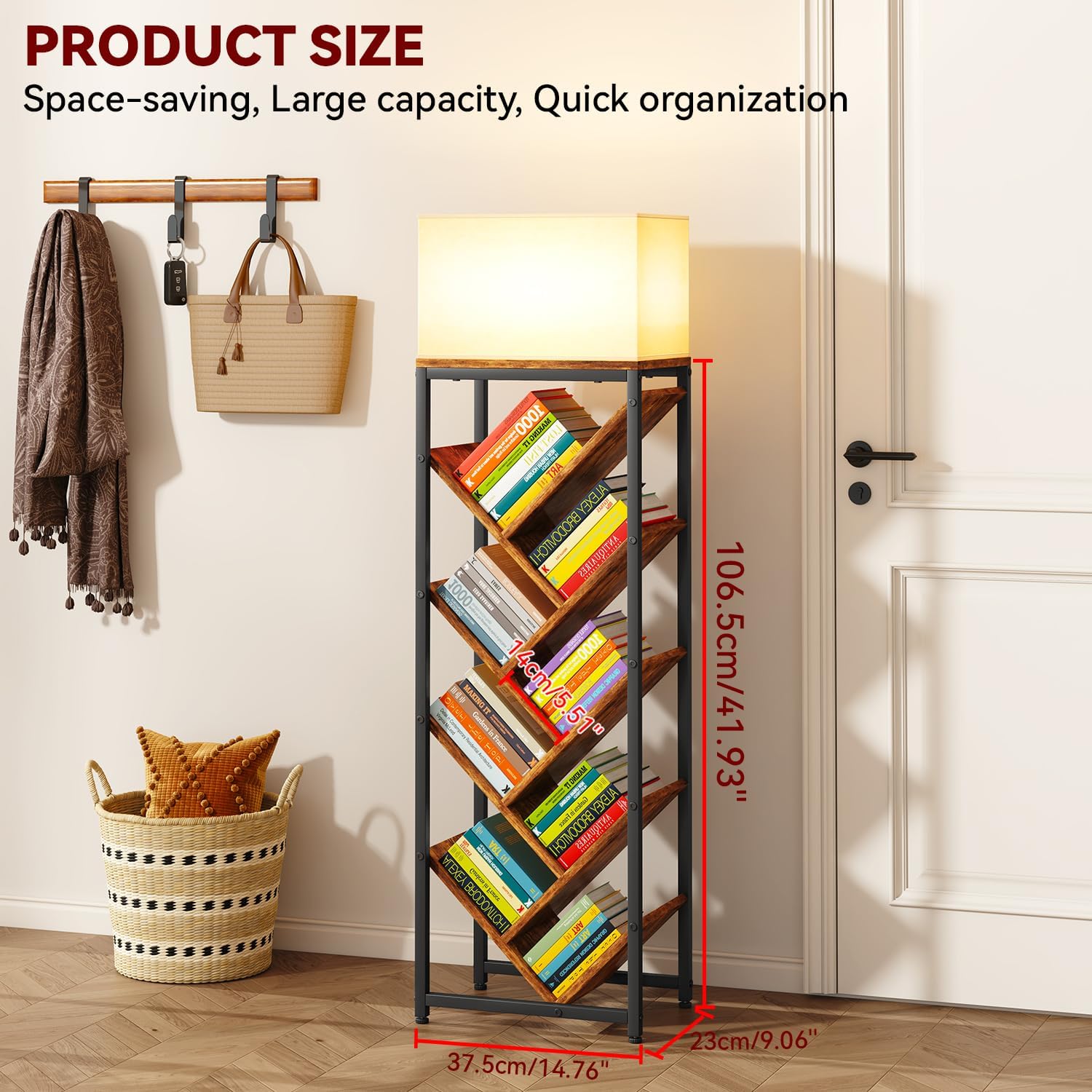 Thumbnail 2 de IBUYKE Tree Bookshelf 9-Tier 41.9in