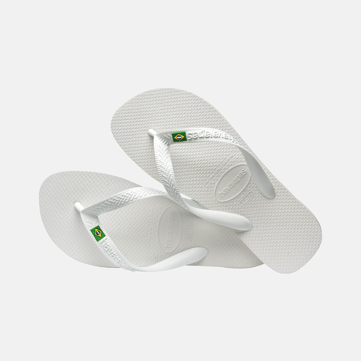 Detalle 2 de Havaianas Top Brasil Mixte FlipFlop White 35 EU – tongs emblématiques, simplicité et confort