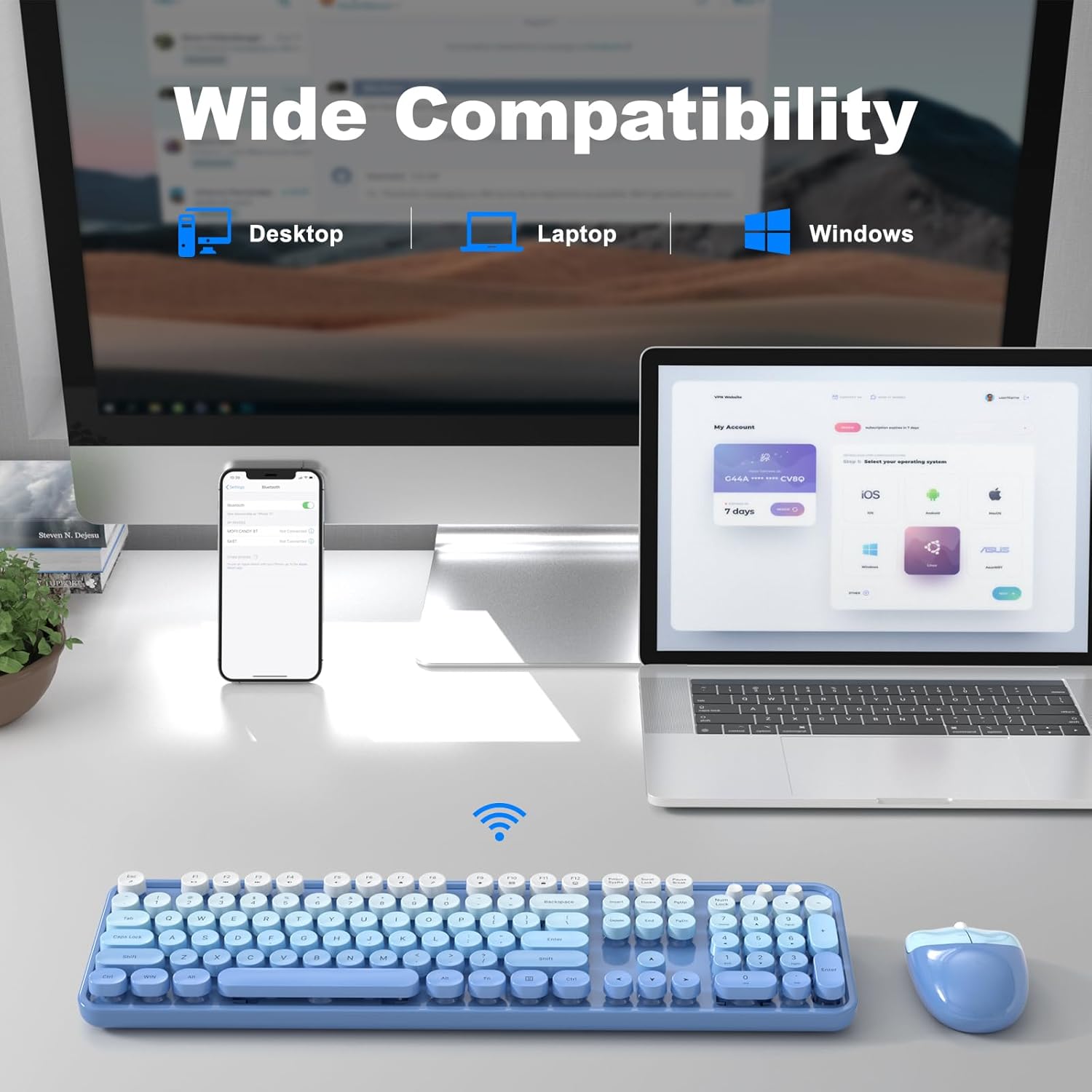 Detalle 2 de MOFII Wireless Keyboard and Mouse Combo 2.4G ⌨