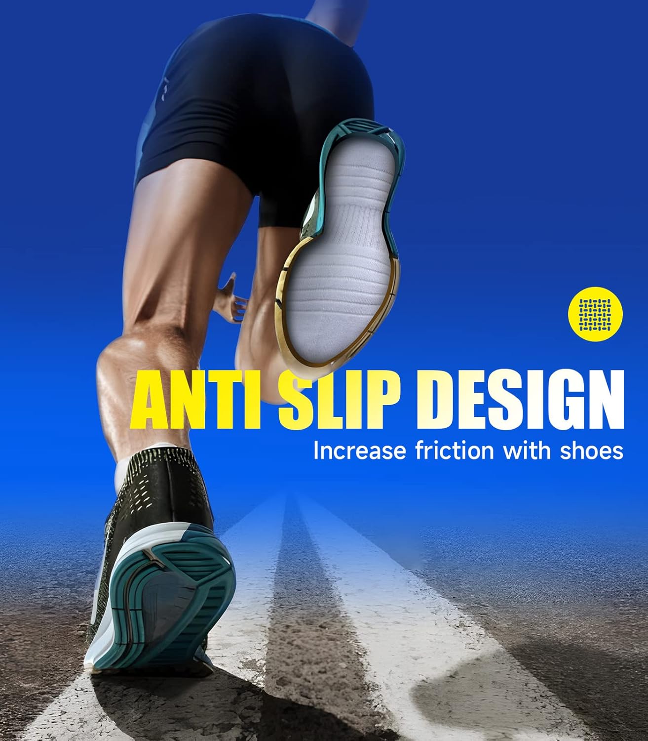 Detalle de Alaplus Running Socks Cushioned Trainer Socks – 6 Pairs, Anti-Blister, Ankle length