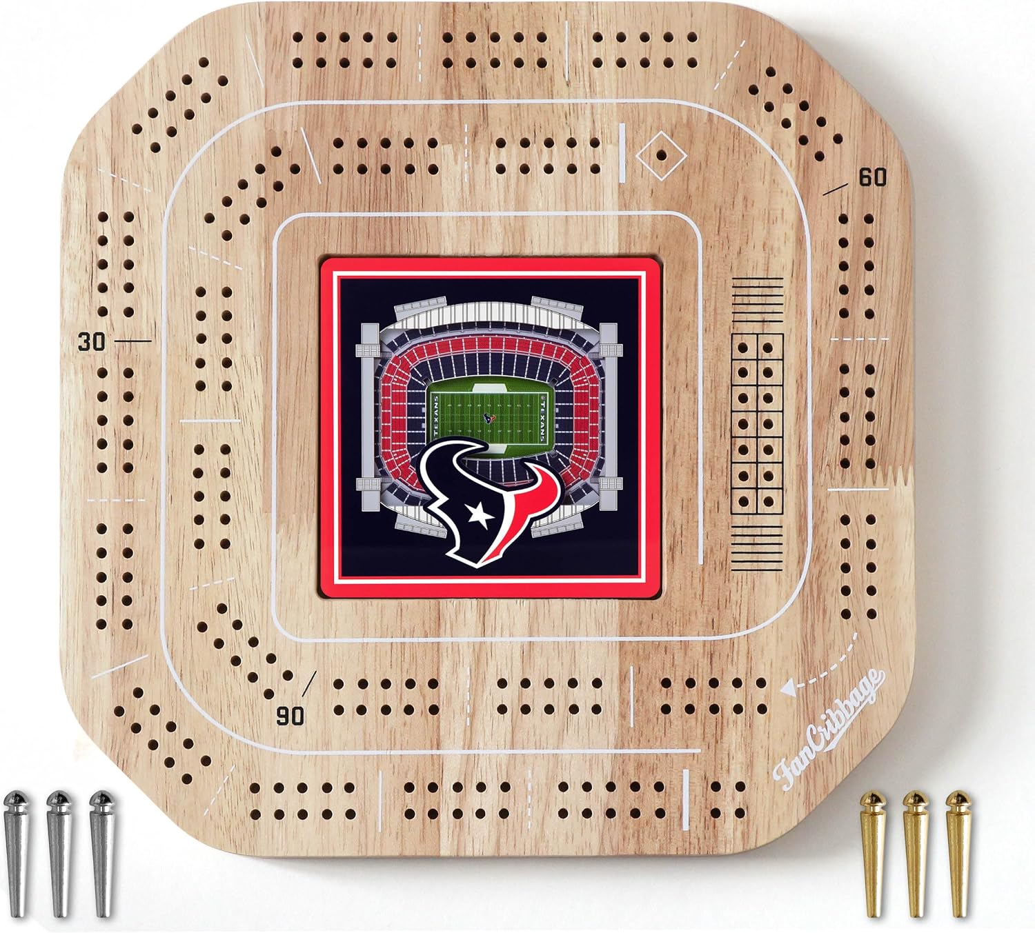 Thumbnail 6 de YouTheFan NFL Licensed Fan Cribbage Wood Board Game