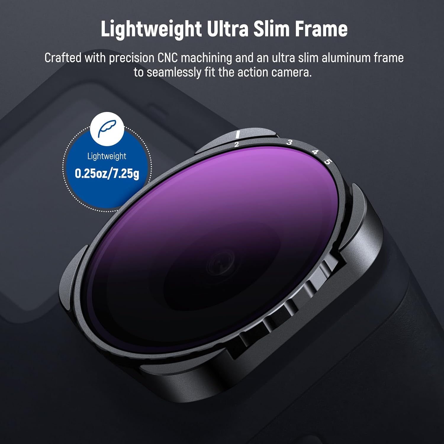 Thumbnail 5 de NEEWER Variable ND4-32 & ND64-512 Filter Set (2 Pack) for GoPro: Slim, Multicoated HD Glass