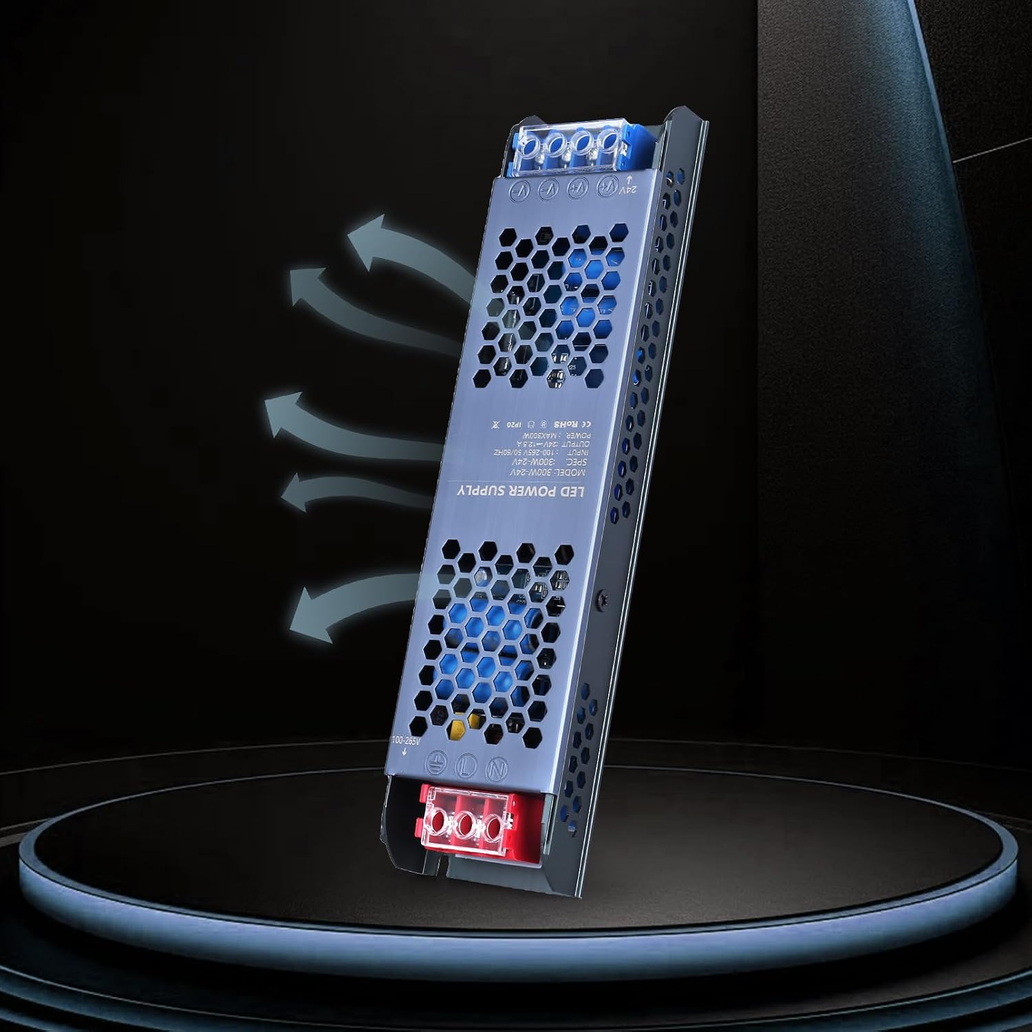 Detalle de YOODI Transformador 24V 300W ultrafino