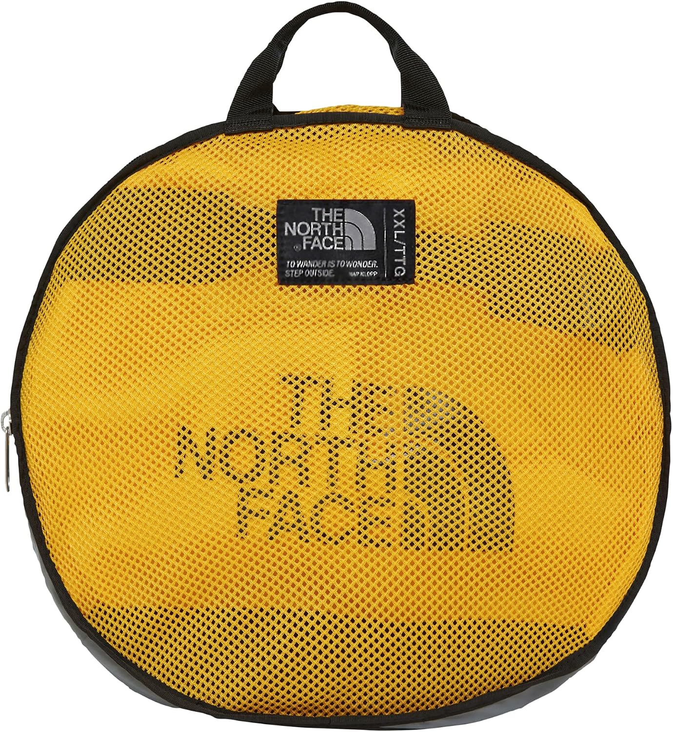 Detalle de The North Face Base Camp Duffel Gold – affidabile compagno di viaggio, stile e praticità