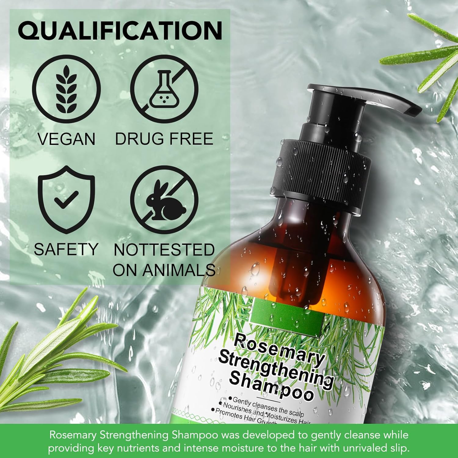 Detalle de Rosmarin Haarwuchs-Shampoo gegen Haarausfall Biotin